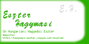 eszter hagymasi business card